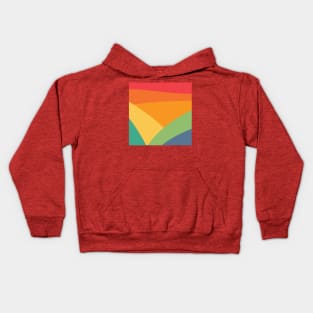 Rainbow Mountains Vector Abstract Pattern Kids Hoodie